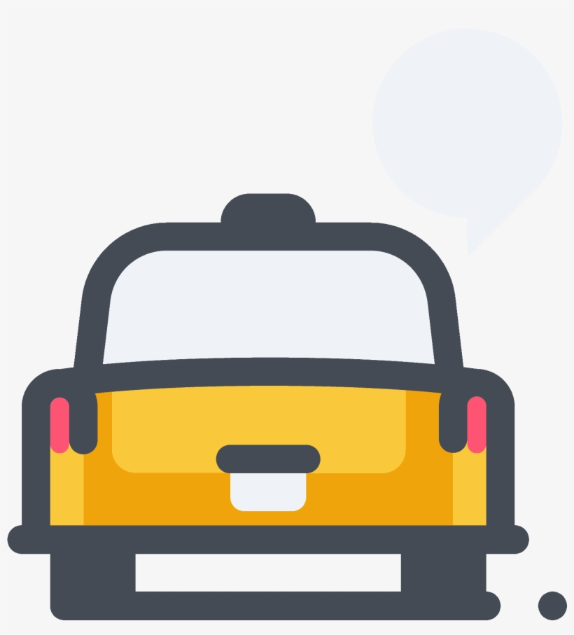 Taxi Speech Bubble Icon - Taxicab, transparent png #2729264