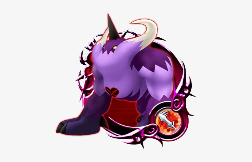 Kingdom Hearts A Slow But Powerful Heartless That Crushes - Behemoth Medal Khux, transparent png #2729859