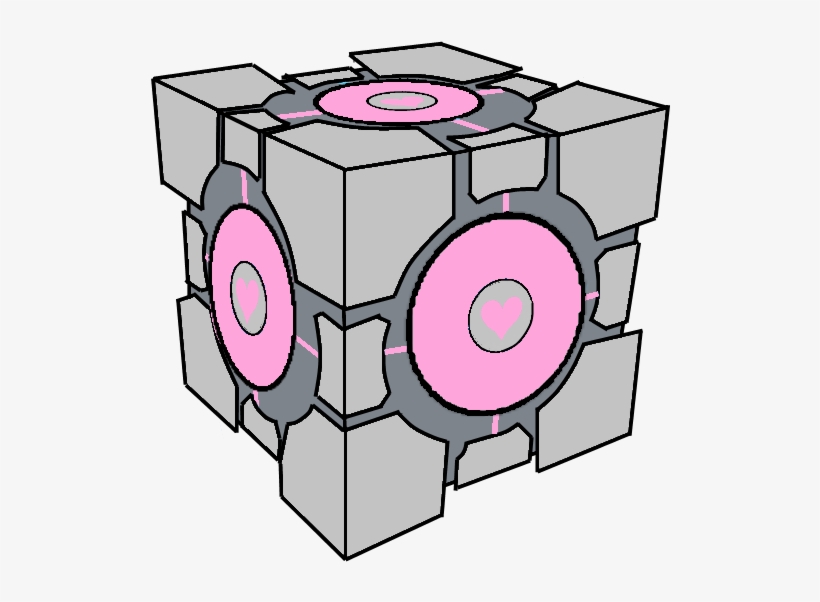 Clip Art Aperture Science Weighted Companion Cube Portal - Portal 2 Love Cube, transparent png #2729928