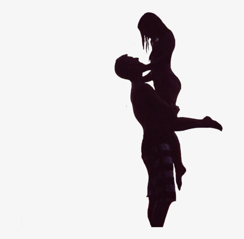 Couple Romance Romantic Silhouette Red Love Inlove - Romantic Silhouette, transparent png #2730013