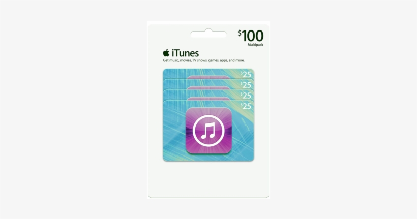 Itunes Gift Card $100 Multipack $25x4 - Gift Cards App Store, transparent png #2730339