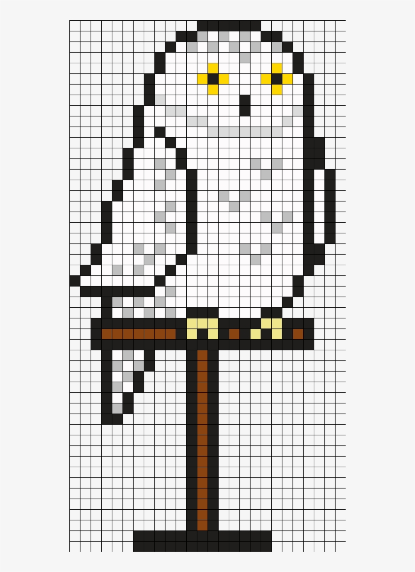 Hedwig Perler Bead Pattern / Bead Sprite - Minecraft Pixel Art Templates Harry Potter, transparent png #2731205