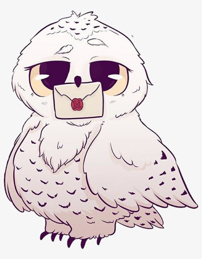 Hogwartsletter Hedwig Harrypotter - Harry Potter Dibujos De Animalitos Kawaii, transparent png #2731456