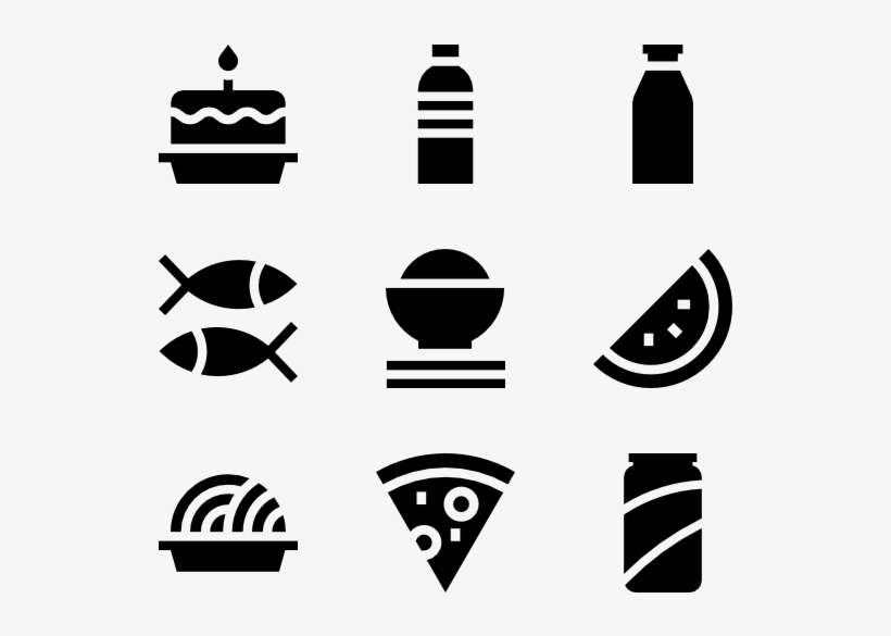 Solid Food And Restaurant Elements - Food Stencil Png, transparent png #2731782