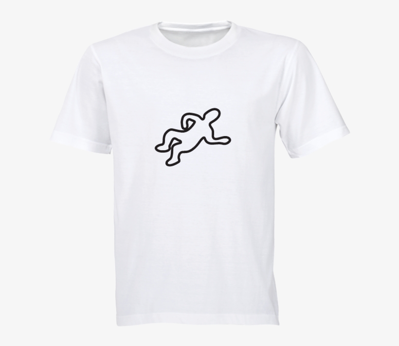 T-shirt Chalk Outline - White Unisex T Shirt, transparent png #2732133
