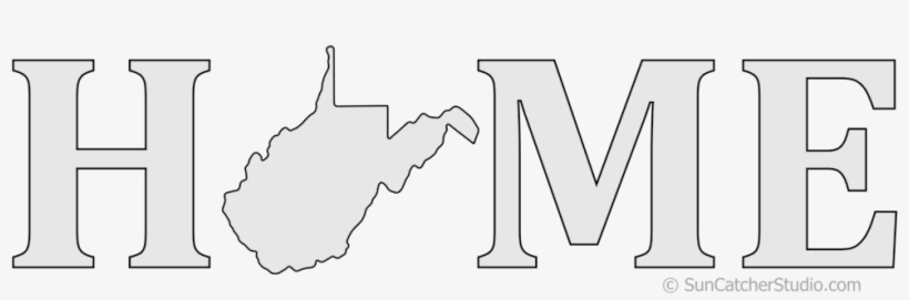 West Virginia Home Stencil Pattern Shape State Stencil - Pattern - Free Transparent PNG Download