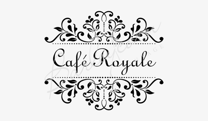 Fs46 Cafe Royale Stencil - Clothing Business Logo Design, transparent png #2732223