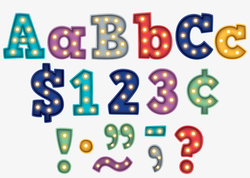 Marquee Bold Block 4quot Letters Combo Pack Tcr5866 - Marquee Bulletin Board Letters, transparent png #2732381