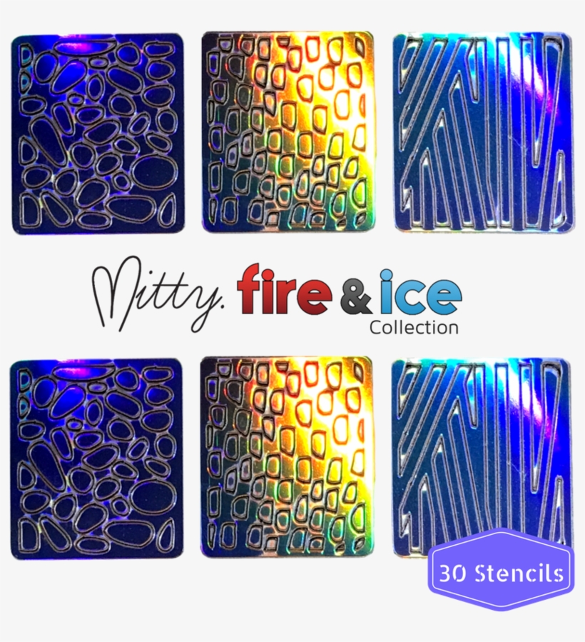 Fire & Ice Stencil - Nail, transparent png #2732473