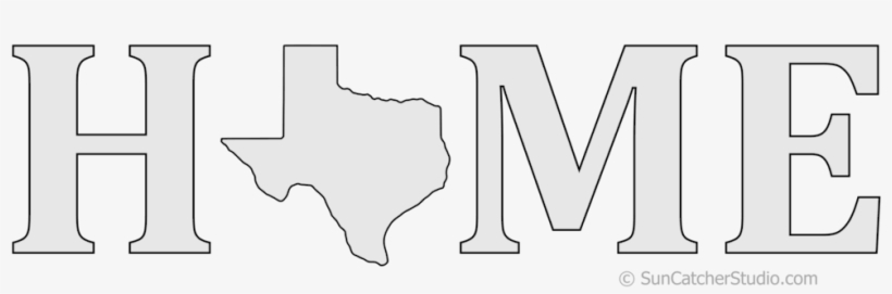 Texas Home Stencil Pattern Shape State Stencil Clip - Pattern, transparent png #2732497