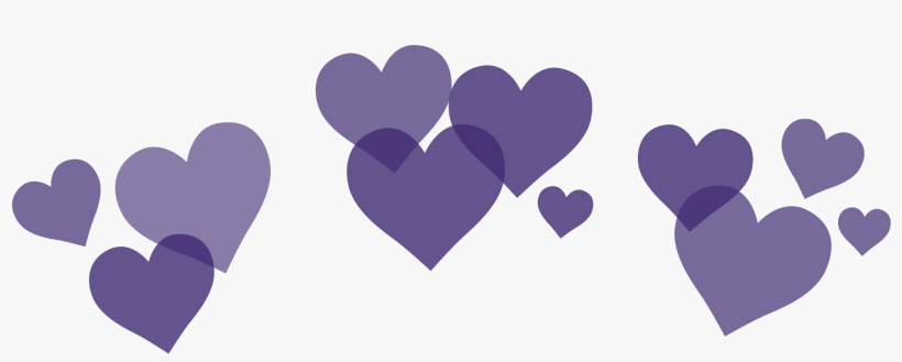 Purple Hearts Snapchat Filter Bynisha Decoration Intere - Transparent Background Heart Crown, transparent png #2732881