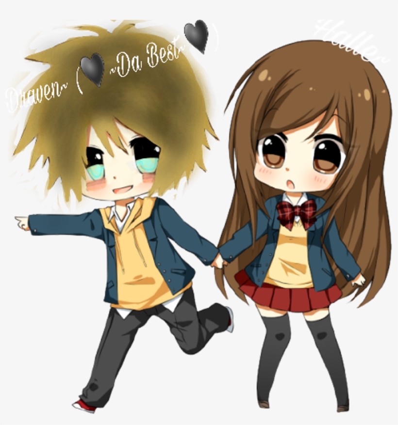Cute Chibi Anime Couple, transparent png #2733299