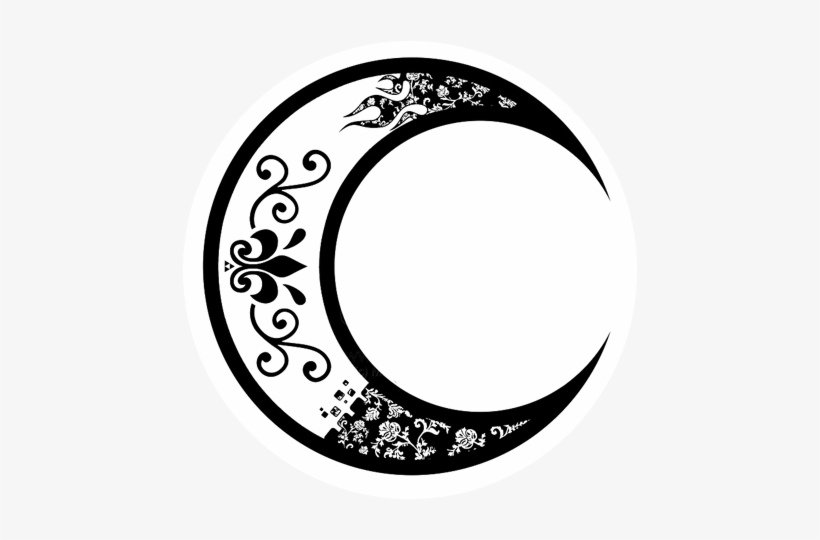 Design Effects Moon Crescent Black Goth Gothic Witch - Crescent Moon Drawing, transparent png #2733475
