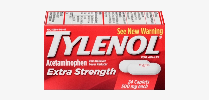 Tylenol Extra Strength - Tylenol Pain Reliever/fever Reducer, Extra Strength,, transparent png #2733519