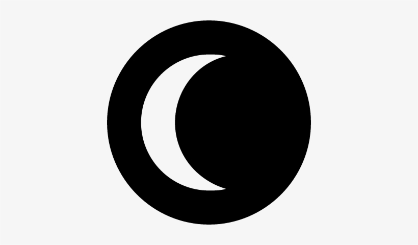Crescent Moon Circular Weather Symbol Vector - Simbolo De La Luna, transparent png #2733610