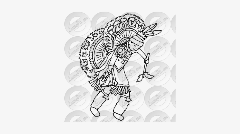 Black And White Indians And Pilgrims Clip Art - Native Americans In The United States, transparent png #2733700