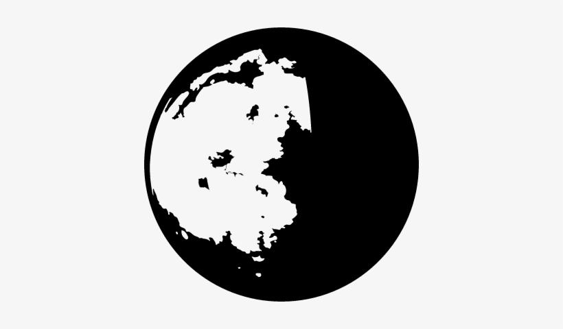 Moon Crescent Phase Symbol Vector - โลก สี ขาว ดำ Png, transparent png #2733977