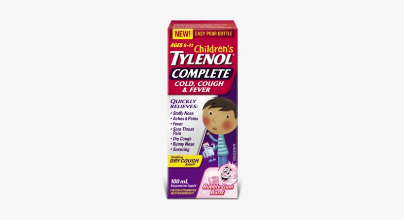 Children's Tylenol Complete, Bubble Gum Burst - Tylenol Pain Reliever/fever Reducer, 500 Mg, Extra, transparent png #2734156