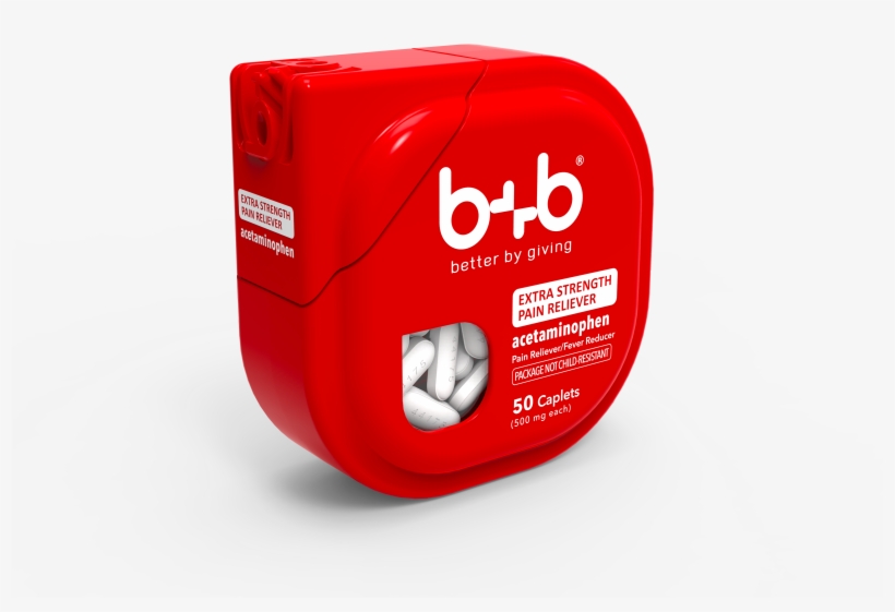 B B Extra Strength Acetaminophen Caplets - Paracetamol, transparent png #2734576