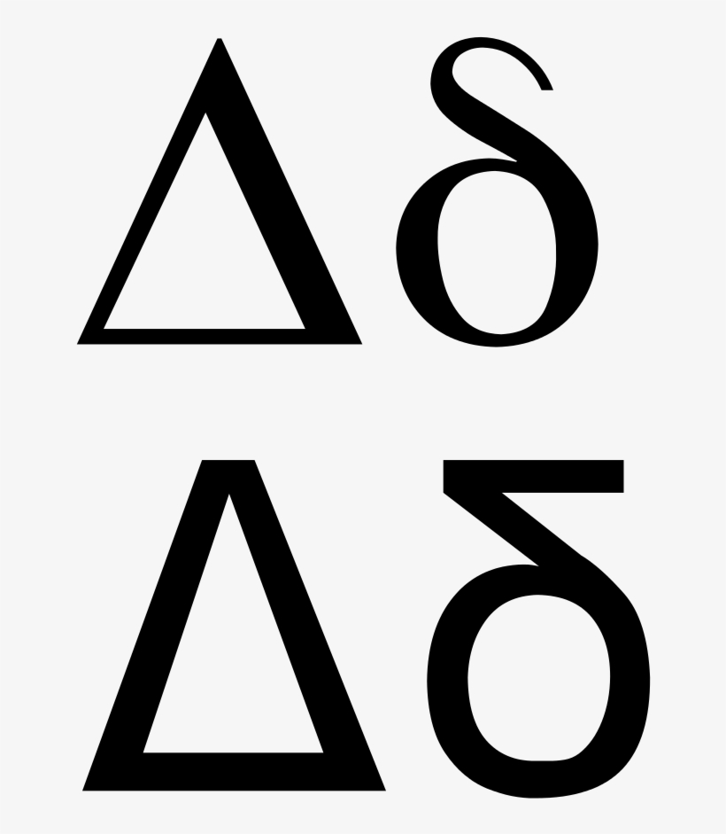 Greek Letter Delta Serif Sans - Greek Number 4 Delta, transparent png #2734814