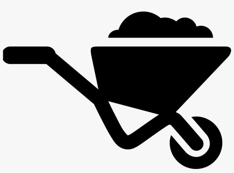 The Icon Is A Simplified Depiction Of A Wheelbarrow - Wheelbarrow Icon, transparent png #2735907
