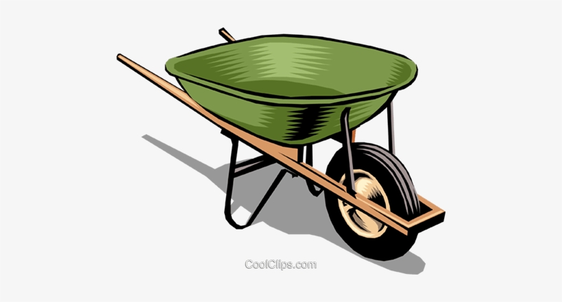 Wheelbarrow Royalty Free Vector Clip Art Illustration - Carrinho De Mao Png, transparent png #2736175