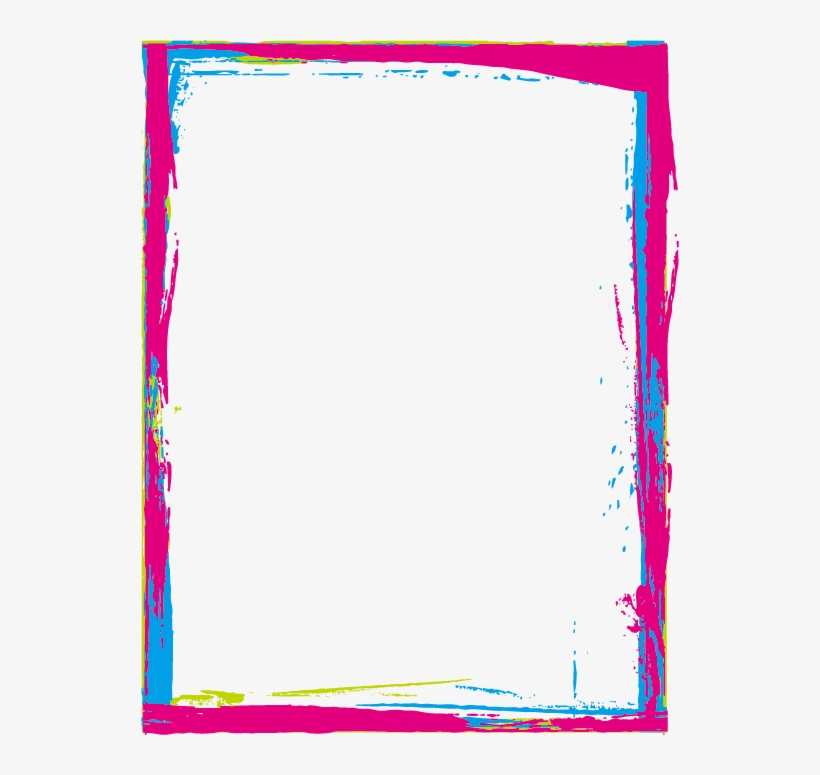 Colorful Borders Frames Paint - Colorful Borders And Frames, transparent png #2736334