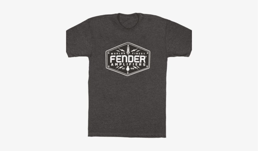 Fender Bolt Down Mens T-shirt Charcoal Grey Medium - Shirt, transparent png #2736569