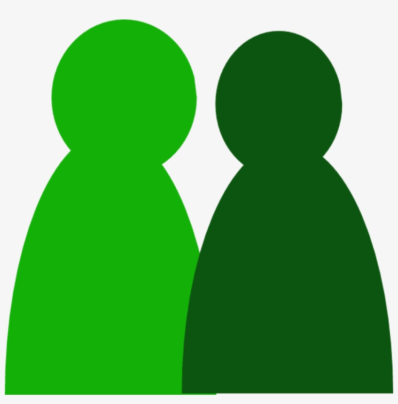 How To Set Use Two Green People Svg Vector - Two People Clipart, transparent png #2736764