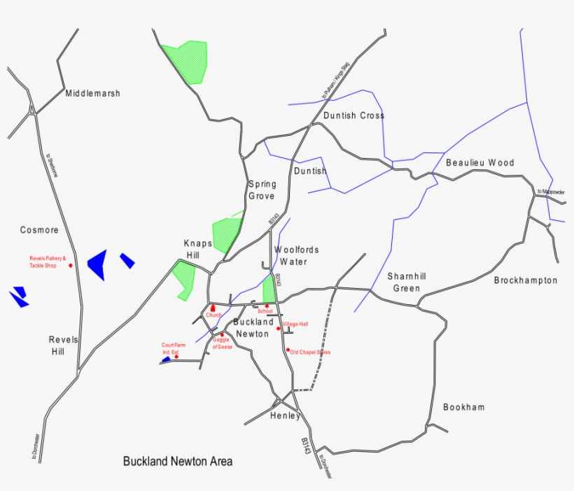 Buckland Newton Sharnhill Green Bookham Duntish Cross - Buckland Newton Hundred, transparent png #2737599