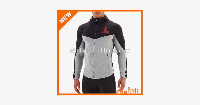 Gym Fitness Logo Embroidery Zip Up Hoodie Sweatshirt - Campera Gymshark, transparent png #2738056