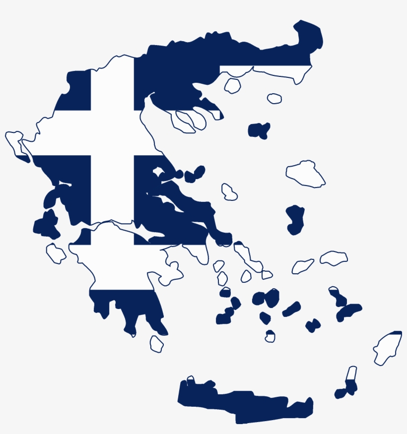 Reproduced From Upload - Greece Flag And Map, transparent png #2738161