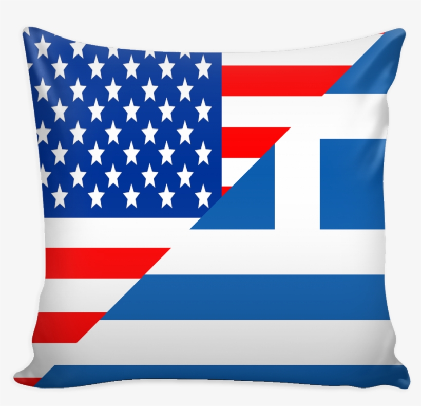 American Greek Pillow Cover - America Flag Map, transparent png #2738430