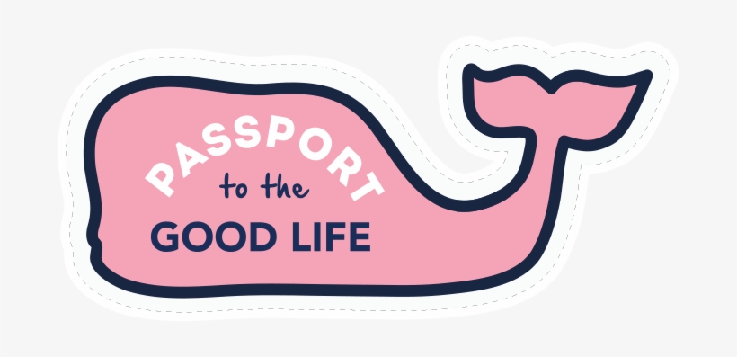 Passport To The Good Life - Set Of 4 Vineyard Vines Whale Stickers, transparent png #2738644