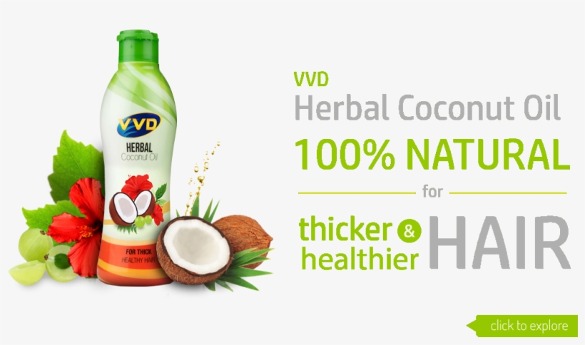 Herbal Coconut Hair Oil - Vvd Coconut Hair Oil, transparent png #2738746