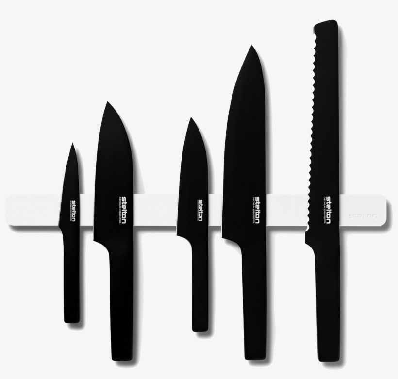 Pure Black Knives By Stelton Set - Stelton All Black Knives, transparent png #2738863