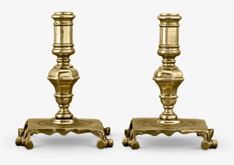 Early 18th-century English Brass Candlesticks - Brass, transparent png #2738980