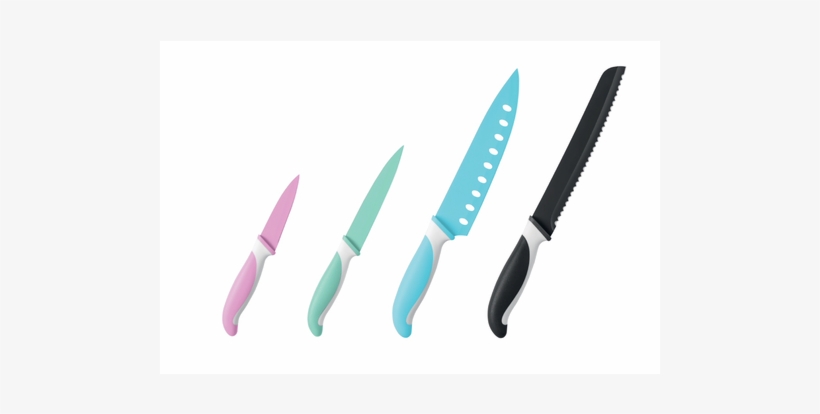 Kitchen Knives, Set Of Four, Multicolor - Ernesto Messerset, 4-teilig - Messer & Zubehör, transparent png #2739079
