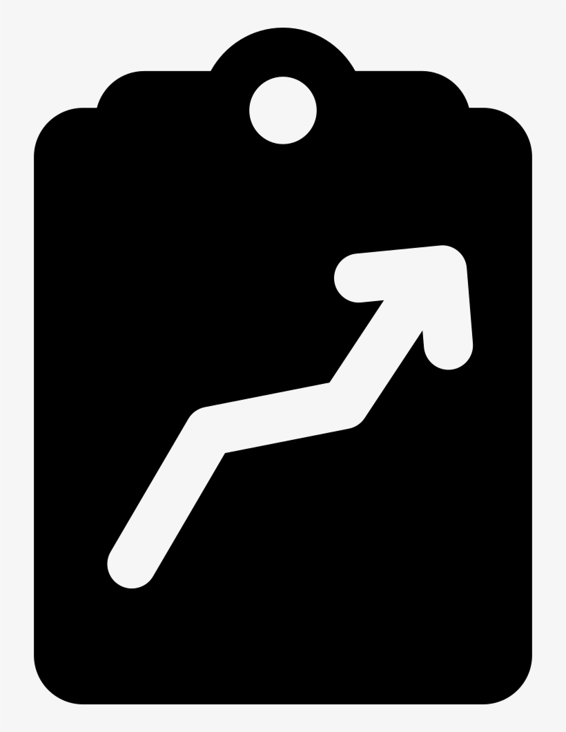 Clipboard Silhouette With Arrow Pointing Up - Illustration, transparent png #2739665
