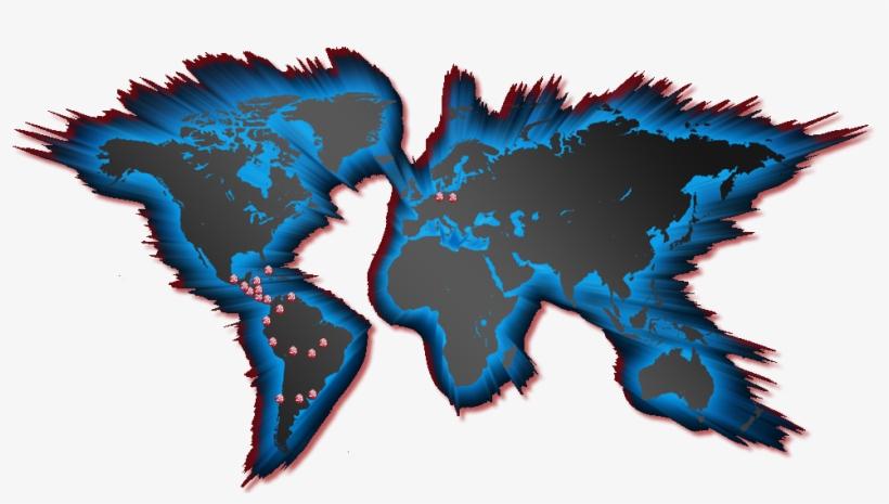Proyectos24 - Mapa Mundi - Glowing World Map Png, transparent png #2740308