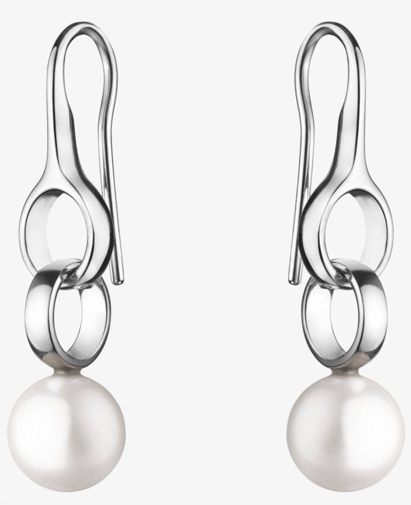 Georg Jensen Silver Pearl Earrings Uk, transparent png #2740679