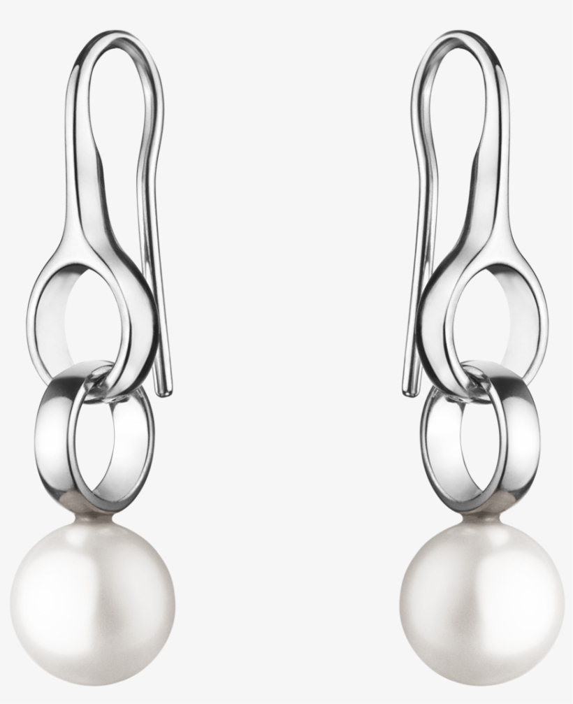 Georg Jensen Silver Pearl Earrings Uk, transparent png #2740679