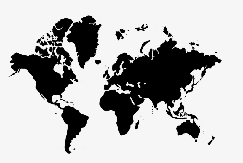 Travel - World Map Black Png, transparent png #2740932