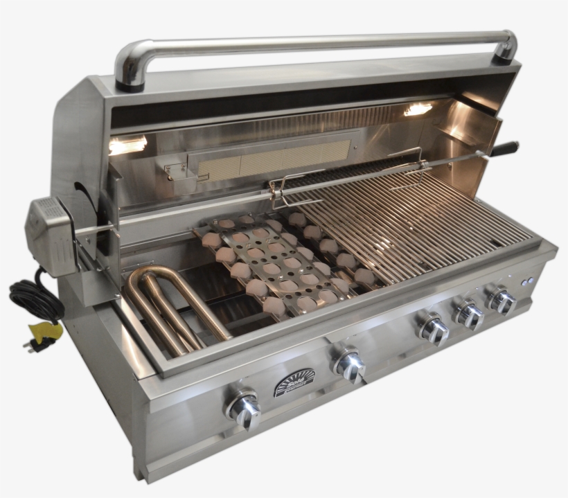 Left Side, Angled, Open, Grill & Tray Removed - Barbecue Grill, transparent png #2741411