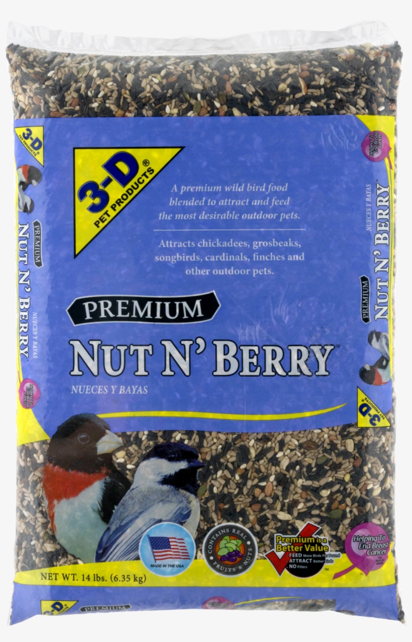 3-d Pet Products Premium Nut N' Berry Dry Wild Bird, transparent png #2741435