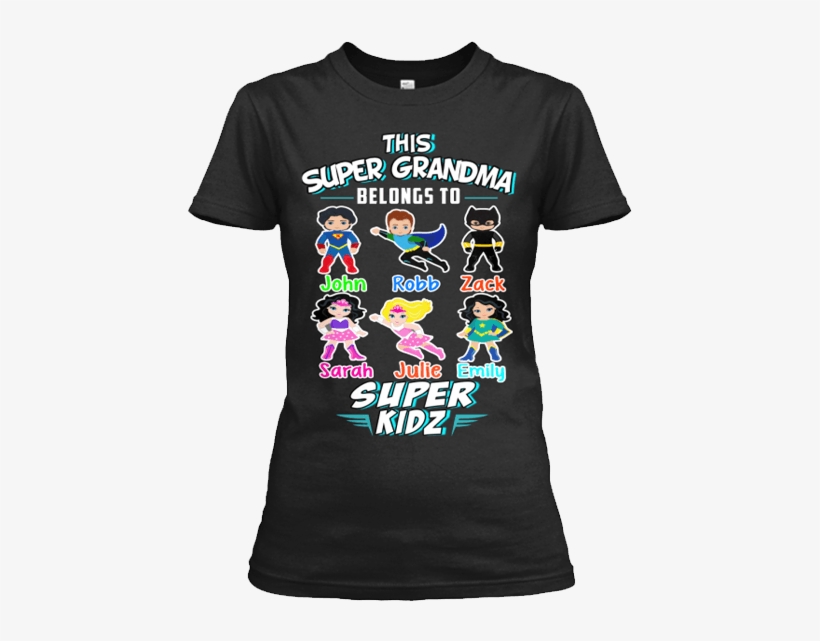 This Super Grandma Belongs To Super Kids" T-shirt At - Halloween Nurse T Shirt, transparent png #2741499