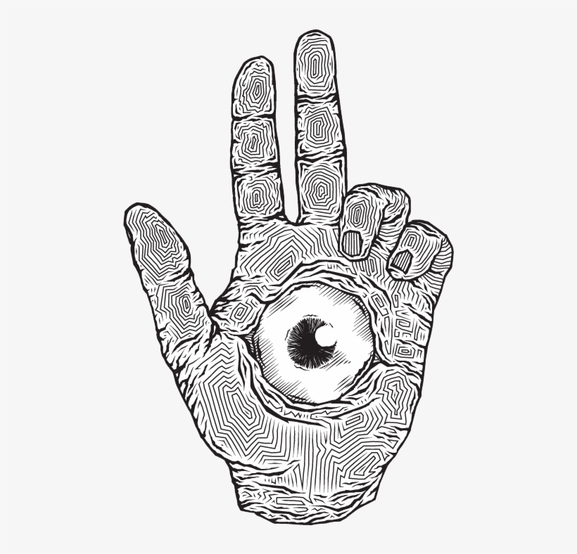 Transparent-grandparents Png Transparent Hand Eyeball - Baphomet Hand, transparent png #2741819