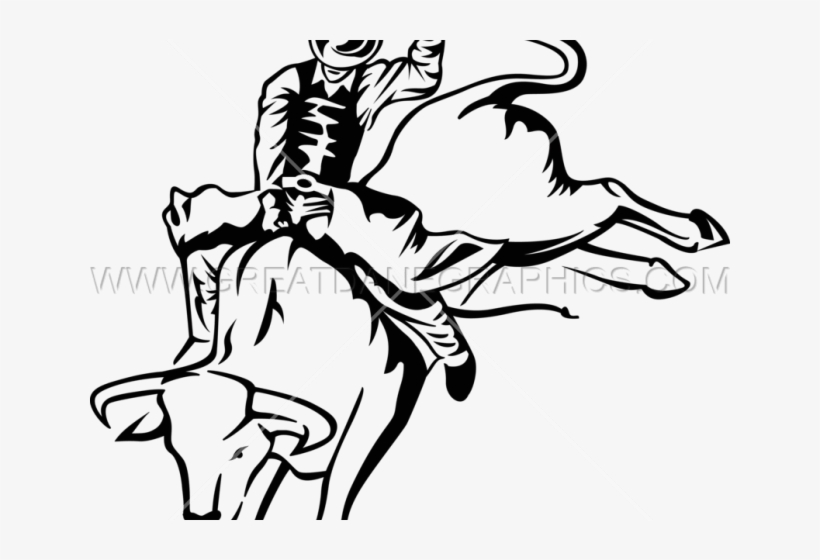 Drawn Bull Bull Riding - Bull Riding, transparent png #2741820