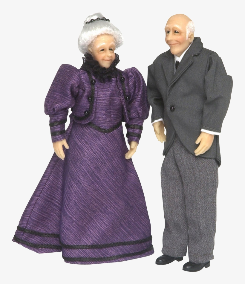 1 Inch Scale Victorian Grandparents Miniature Dolls - Superior Dollhouse Miniatures Dollhouse 1" Scale Victorian, transparent png #2741914