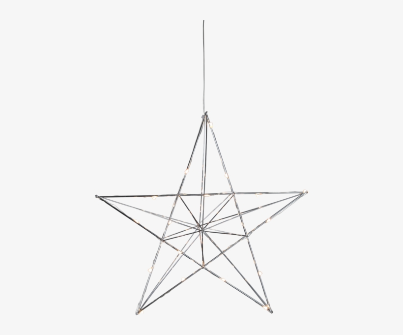 Star Line - Metal Decorative Star Line Star W. Leds, transparent png #2742537